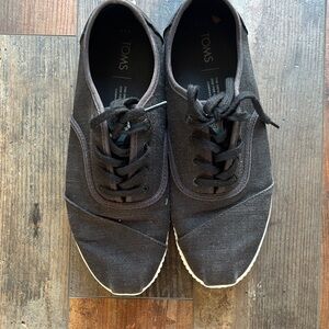 TOMS Men's Black Canvas Sneakers